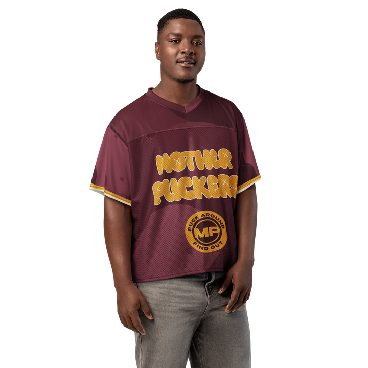 Maroon Varsity Football Jersey, front view 3