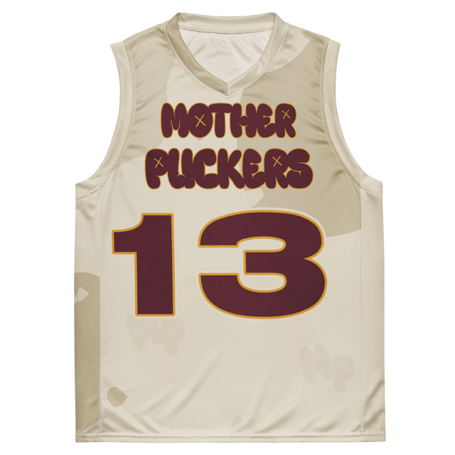 Cream Collegiate Basketball Jersey