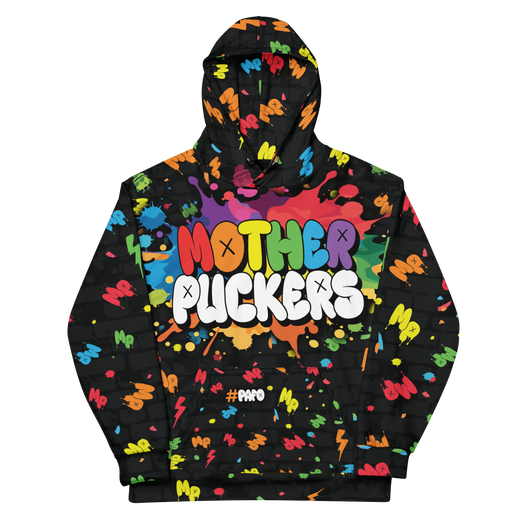 Neon Riot Graffiti Hoodie, front