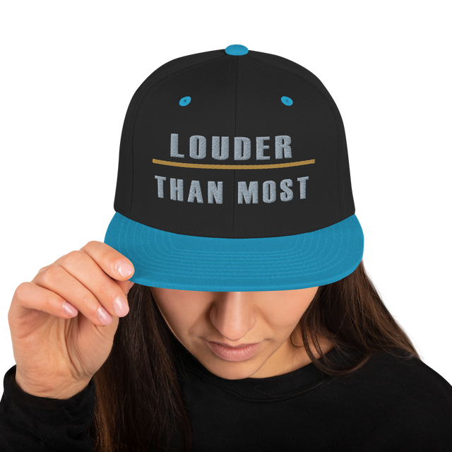 Louder Than Most Snapback | Black Teal