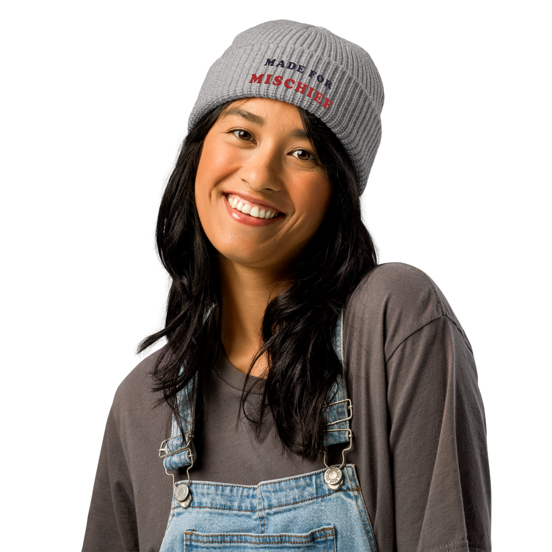 Made for Mischief Beanie, front view 2