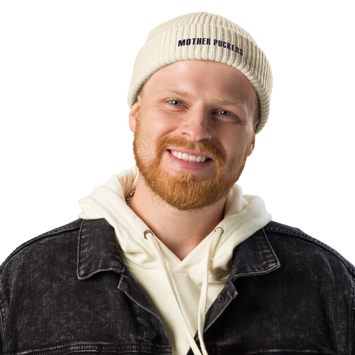 Wordmark Beanie, front view 3