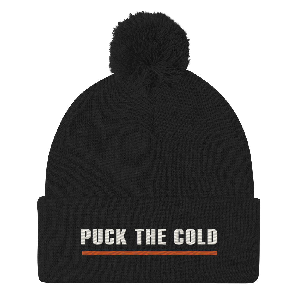 Puck the Cold Pom-Pom Beanie, front