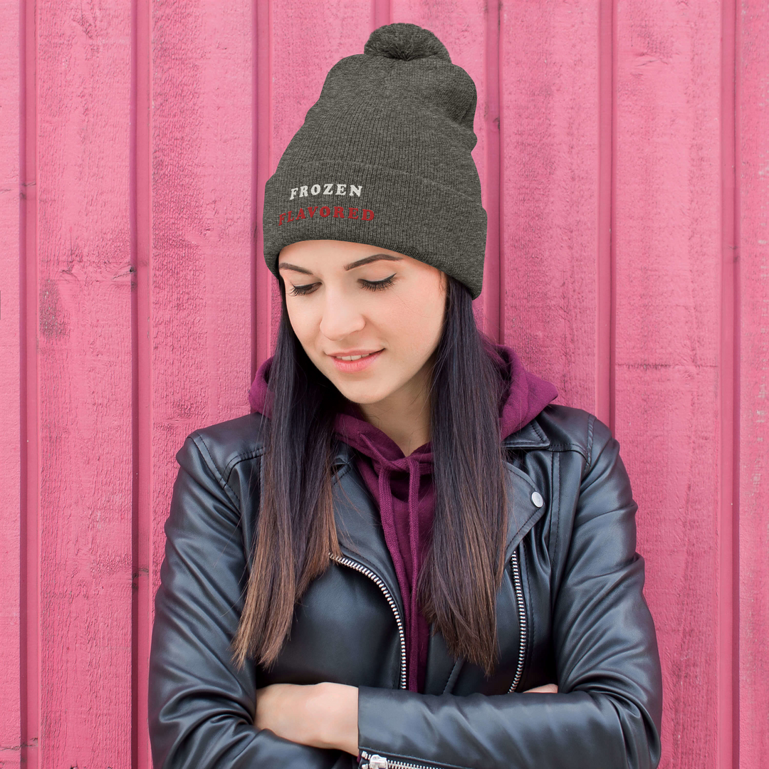 Frozen Flavored Pom-Pom Beanie, front view 4