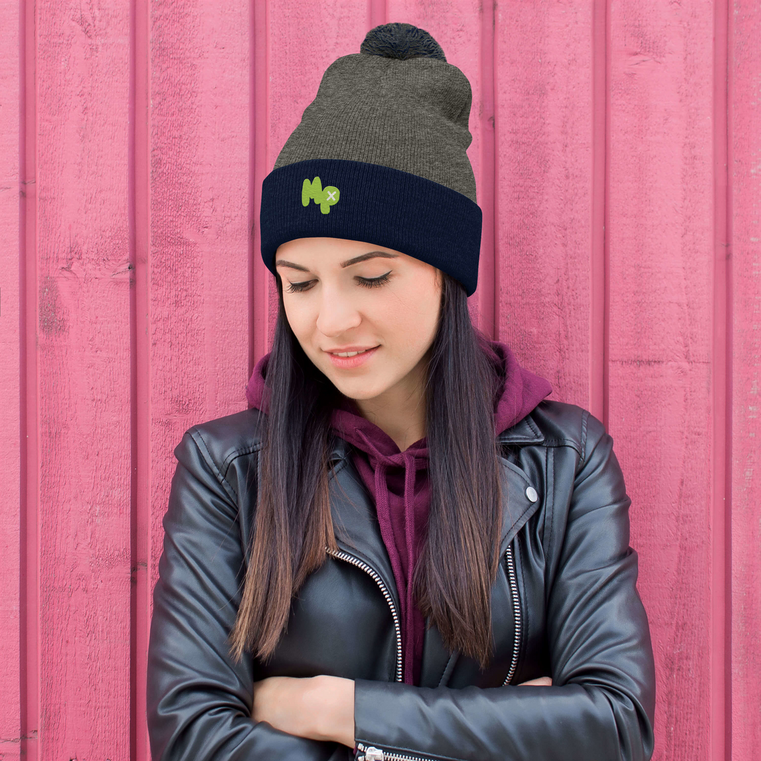 MP Oversized Pom-Pom Beanie, front view 4