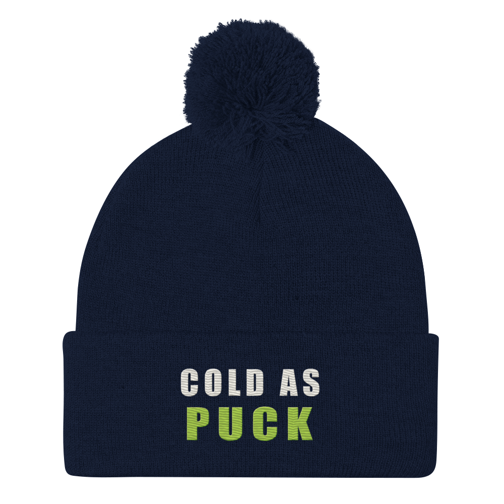 Cold As Puck Pom-Pom Beanie, front