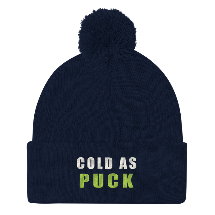 Cold As Puck Pom-Pom Beanie, front