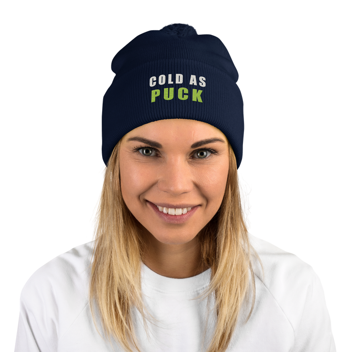 Cold As Puck Pom-Pom Beanie, front view 5