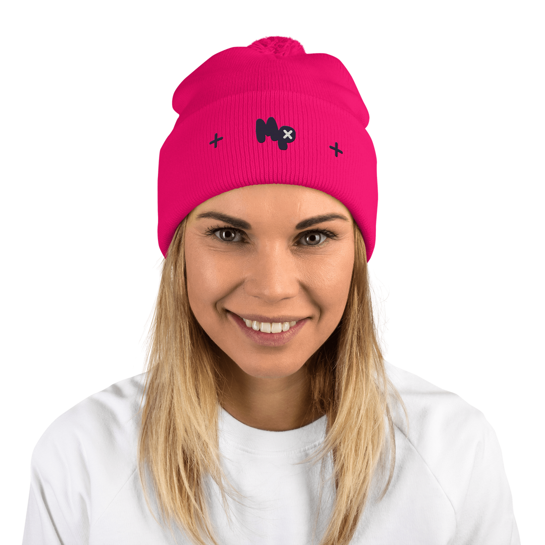 MP Frosted Pom-Pom Beanie, front view 5