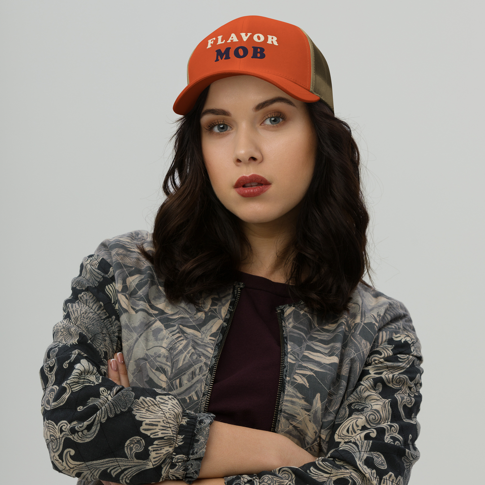 Flavor Mob Trucker Cap, front view 2
